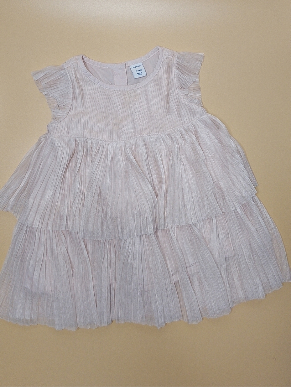 Old Navy Soft Blush Pleated Baby Dress